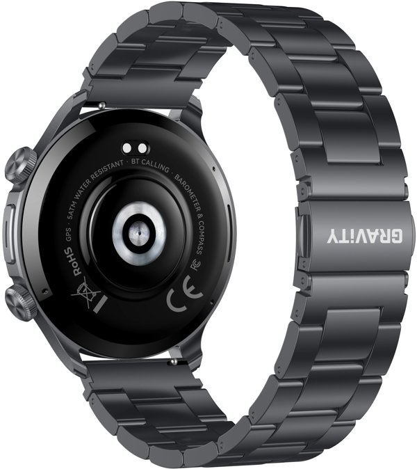 Gravity Smartwatch GT35-2 Ανδρικό Ρολόι με Μαύρο Λουράκι GPH/GPH/BK