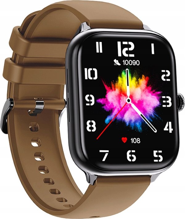 IMIKI Smart Watch ST1, 250mAh, Οθόνη IPS, Καφέ Λουράκι