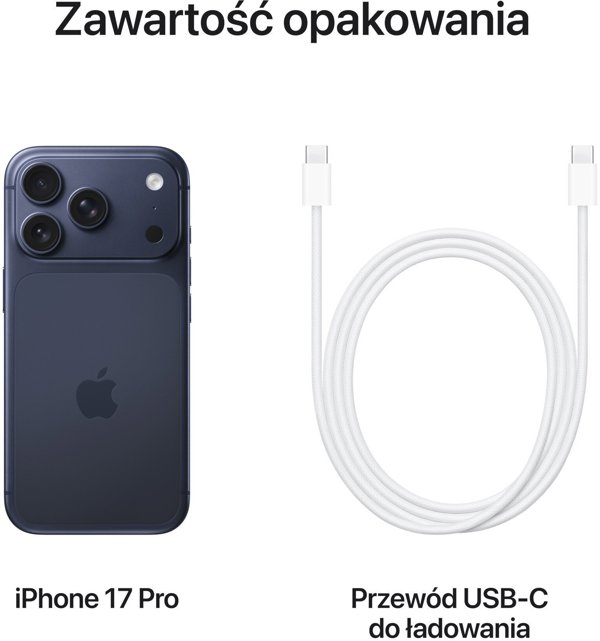 Smartfon Apple iPhone 17 Pro 5G 12/256GB Granatowy  (MG8J4SX/A)
