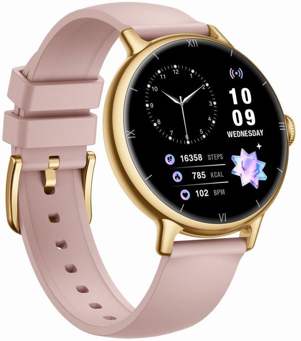 Gravity Smartwatch GT33-1 Γυναικείο Ρολόι με Οθόνη AMOLED και Επιπλέον Λουράκι