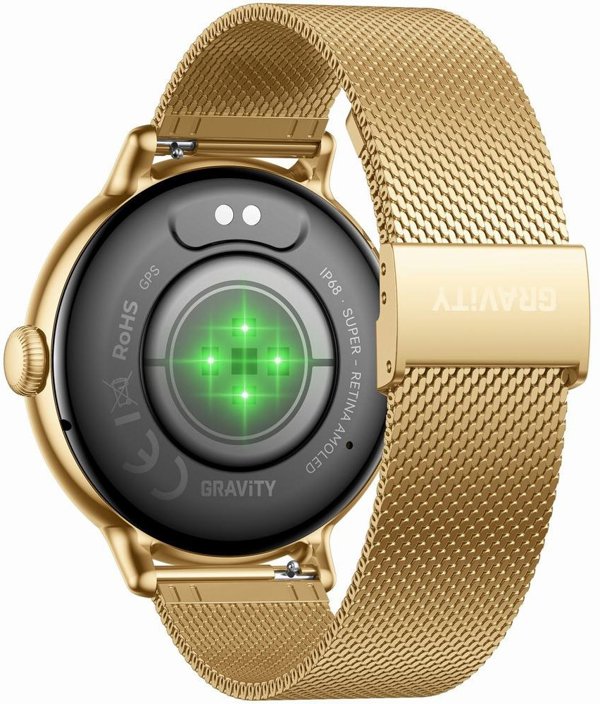 Gravity Smartwatch GT33-1 Γυναικείο Ρολόι με Οθόνη AMOLED και Επιπλέον Λουράκι