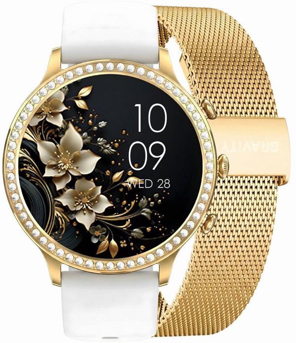 Smartwatch Gravity Zloty Pasek i Bransoleta GT5-2