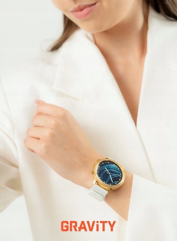 Smartwatch Gravity Zloty Pasek i Bransoleta GT5-2