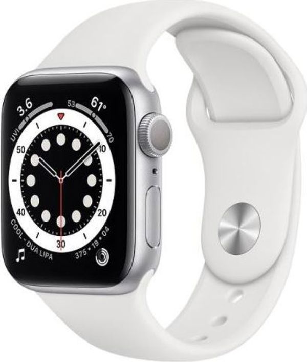 Έξυπνο Ρολόι Apple Watch Series 6 GPS 44mm Ασημί Αλουμίνιο Λευκό Σπορ Bialy (M00D3WB/A)