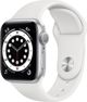 Έξυπνο Ρολόι Apple Watch Series 6 GPS 44mm Ασημί Αλουμίνιο Λευκό Σπορ Bialy (M00D3WB/A)