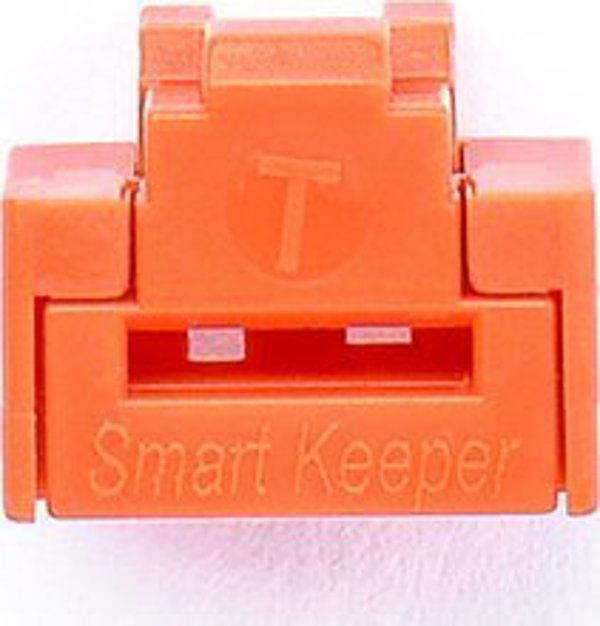 Smartkeeper Basic RJ45 Port Lock – Πώματα Ασφαλείας Θυρών Δικτύου, 100 Τεμάχια, Πορτοκαλί