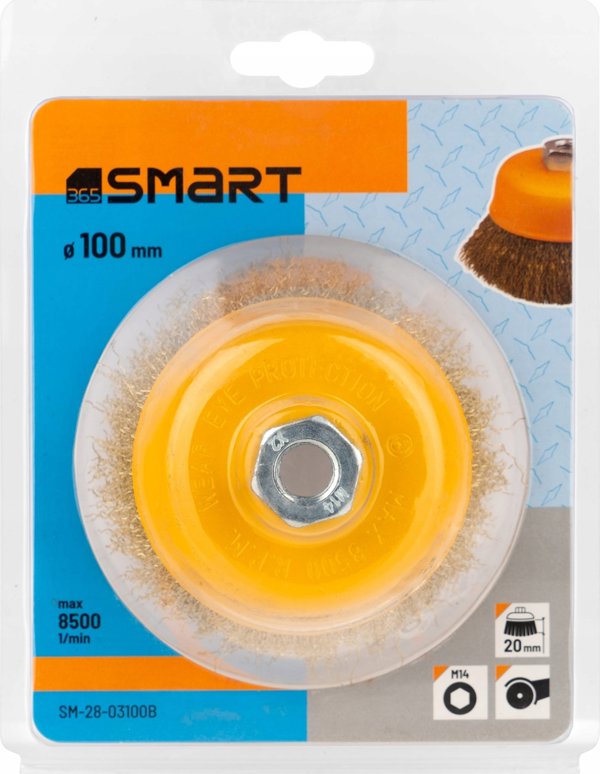 Smart Συρμάτινη Βούρτσα Κατσαρόλας 100mm, Επιχαλκωμένη για Καθαρισμό Σκευών