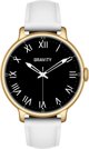 Gravity Smartwatch GT33-2 Γυναικείο Ρολόι Χρυσό/Λευκό με Λουράκι Stainless Steel