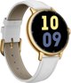 Gravity Smartwatch GT33-2 Γυναικείο Ρολόι Χρυσό/Λευκό με Λουράκι Stainless Steel