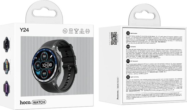 Smartwatch Hoco 1,43 " AMOLED IP67 z funkcja rozmowy Y24 czarny