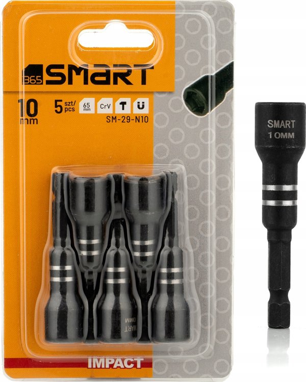 Smart Μαγνητικά Καρυδάκια Κρούσης 10mm 1/4" 5τμχ, 29-N10