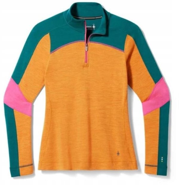 Smartwool W'S Classic Thermal Merino Base Layer Colorblock 1/4 Zip Boxed, L99, M