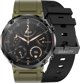 Gravity Smartwatch GT21-7, Ανδρικό Ρολόι με Χακί Λουράκι και Μαύρη Κάσα