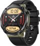 Gravity Smartwatch GT21-7, Ανδρικό Ρολόι με Χακί Λουράκι και Μαύρη Κάσα