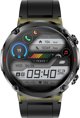 Gravity Smartwatch GT21-7, Ανδρικό Ρολόι με Χακί Λουράκι και Μαύρη Κάσα