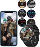 Gravity Smartwatch GT21-7, Ανδρικό Ρολόι με Χακί Λουράκι και Μαύρη Κάσα