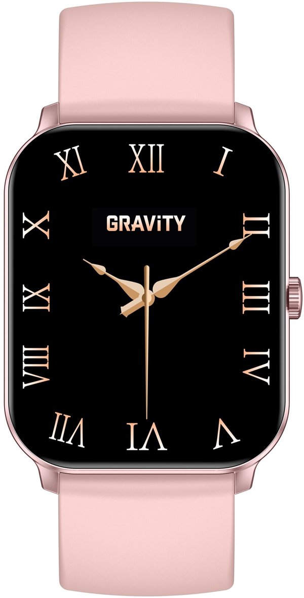 Smartwatch Gravity GT36-1 Ροζ, Γυναικείο Ψηφιακό Ρολόι με Οθόνη Αφής