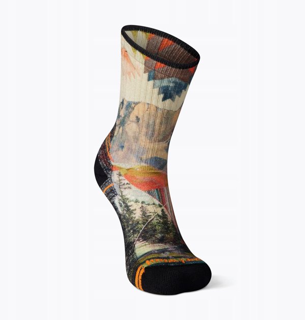 Smartwool U'S Performance Hike Light Cushion Mountain Print Crew, 100, S