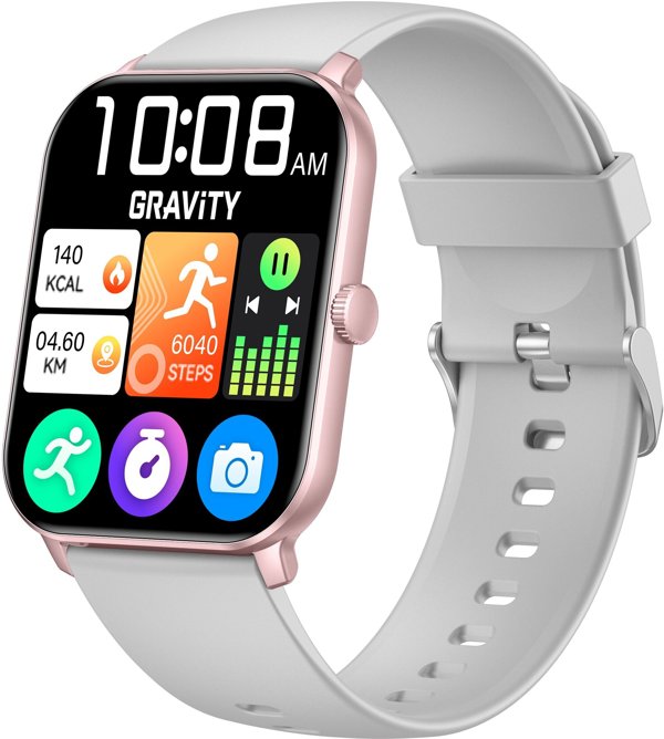Gravity Smartwatch GT36-2 Γκρι - Έξυπνο Ρολόι με Πολλαπλές Λειτουργίες