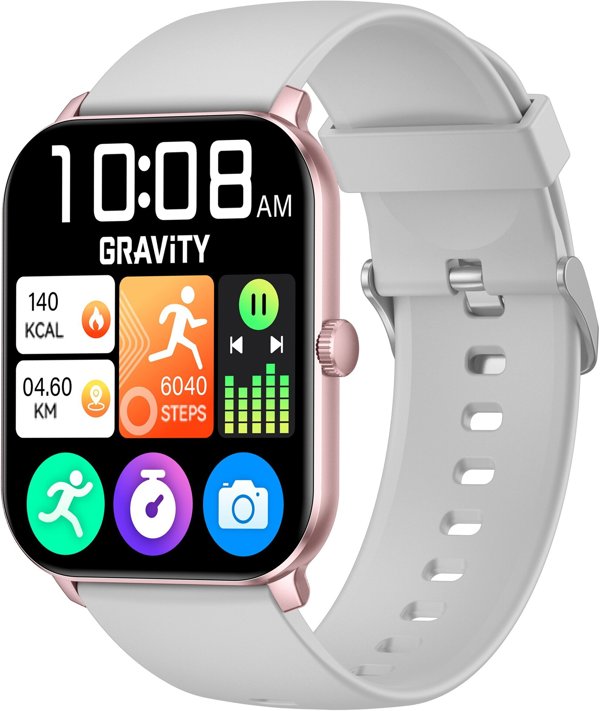 Gravity Smartwatch GT36-2 Γκρι - Έξυπνο Ρολόι με Πολλαπλές Λειτουργίες