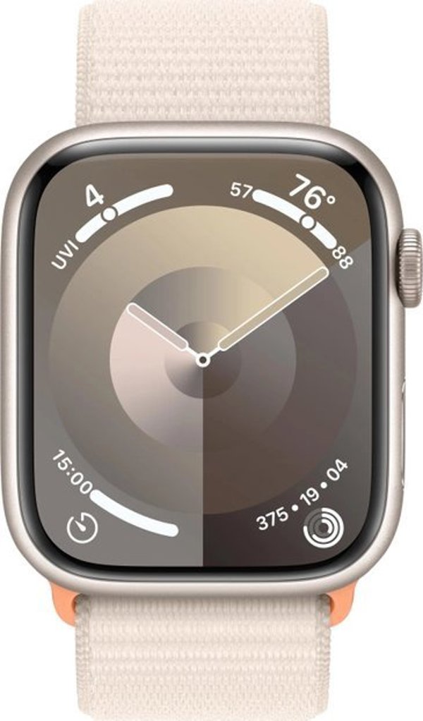 Έξυπνο ρολόι Apple Watch 9 GPS + Cellular 45mm Starlight Alu Sport Loop Μπεζ (MRMA3QP/A)