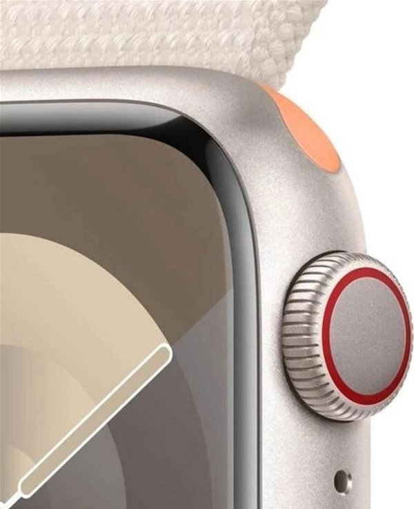 Έξυπνο ρολόι Apple Watch 9 GPS + Cellular 45mm Starlight Alu Sport Loop Μπεζ (MRMA3QP/A)