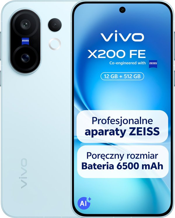 Smartfon Vivo X200 FE 5G 12/512GB Niebieski  (5670272)