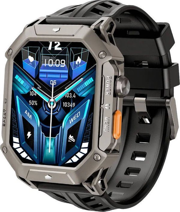 Rubicon Smartwatch RNCF24 με Bluetooth Κλήσεις, Γκρι Σιλικόνη