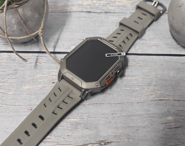 Rubicon Smartwatch RNCF24 με Bluetooth Κλήσεις, Γκρι Σιλικόνη