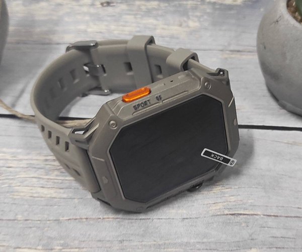 Rubicon Smartwatch RNCF24 με Bluetooth Κλήσεις, Γκρι Σιλικόνη
