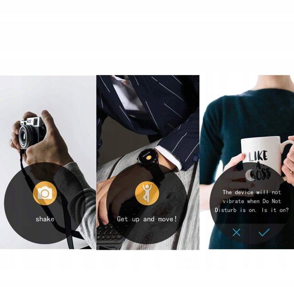 Smartwatch Gravity Czarny 2 Paski GT10-5