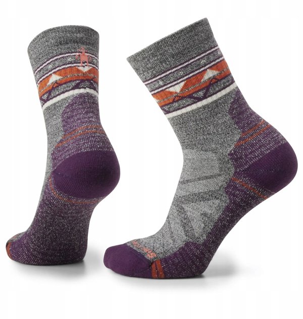 Smartwool W'S Hike Light Cushion Zig Zag Valley Mid Crew Socks, H85 | ash/charcoal, M