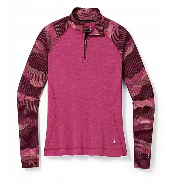 Smartwool W'S Classic Thermal Merino Base Layer Pattern 1/4 Zip Boxed, K57, XS