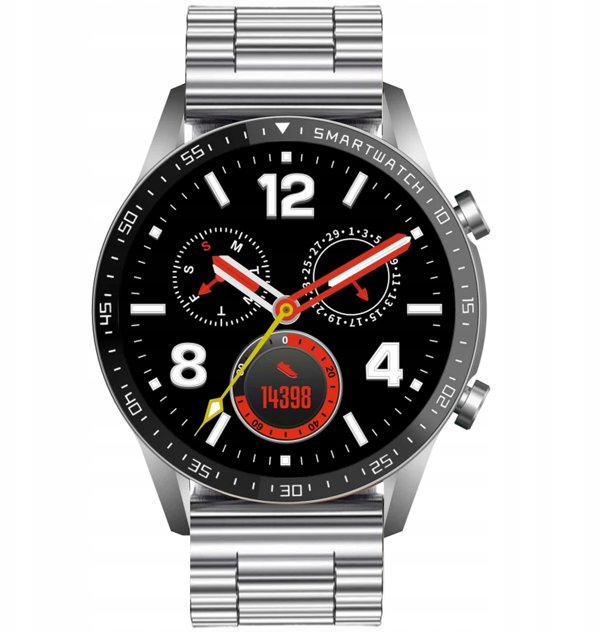 Smartwatch Gravity Srebrny Bransoleta + Pasek GT10-6
