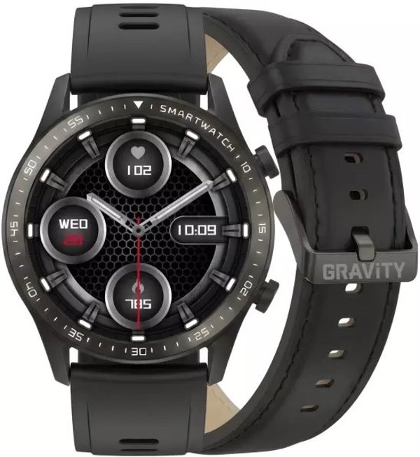 Smartwatch Gravity Czarny 2 Paski GT10-2