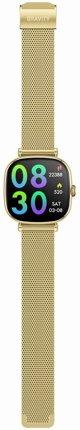 Gravity Smartwatch GT32-2 Γυναικείο Ρολόι με Bluetooth Κλήσεις και Επιπλέον Λουράκι (Gold)