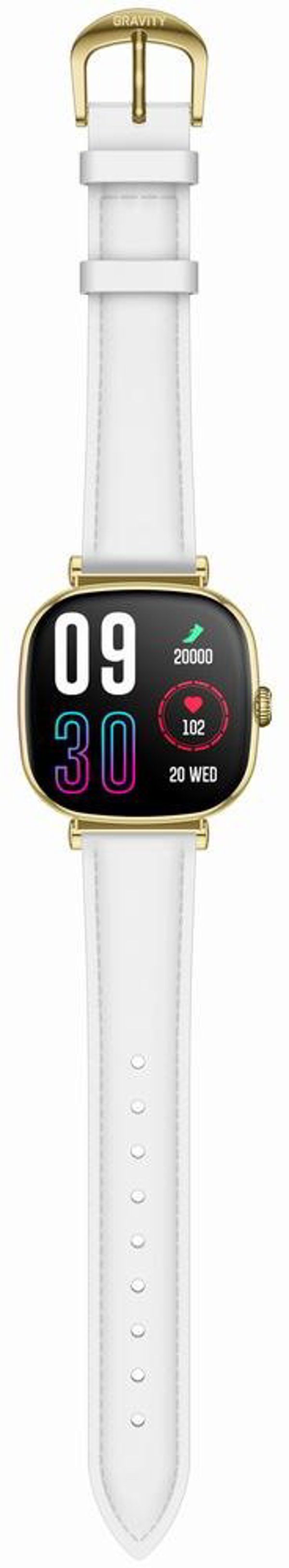 Gravity Smartwatch GT32-2 Γυναικείο Ρολόι με Bluetooth Κλήσεις και Επιπλέον Λουράκι (Gold)