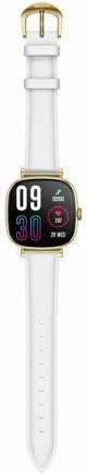 Gravity Smartwatch GT32-2 Γυναικείο Ρολόι με Bluetooth Κλήσεις και Επιπλέον Λουράκι (Gold)