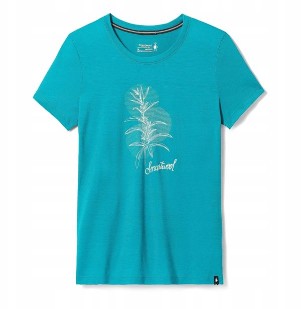 Smartwool W'S Sage Plant Graphic Short Sleeve Tee Slim Fit, L39, XS