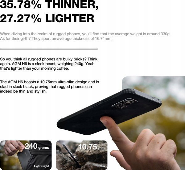 Έξυπνο τηλέφωνο Bea-fon AGM MOBILE H6 Smartphone Outdoor