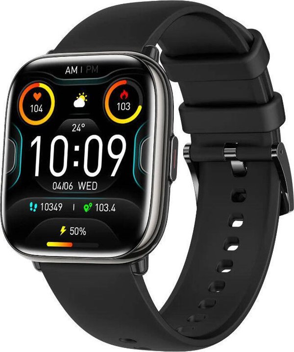 Rubicon Smartwatch RNCF31 Με Bluetooth Κλήσεις Μαύρο