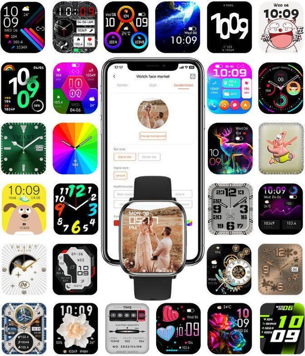 Rubicon Smartwatch RNCF31 Με Bluetooth Κλήσεις Μαύρο