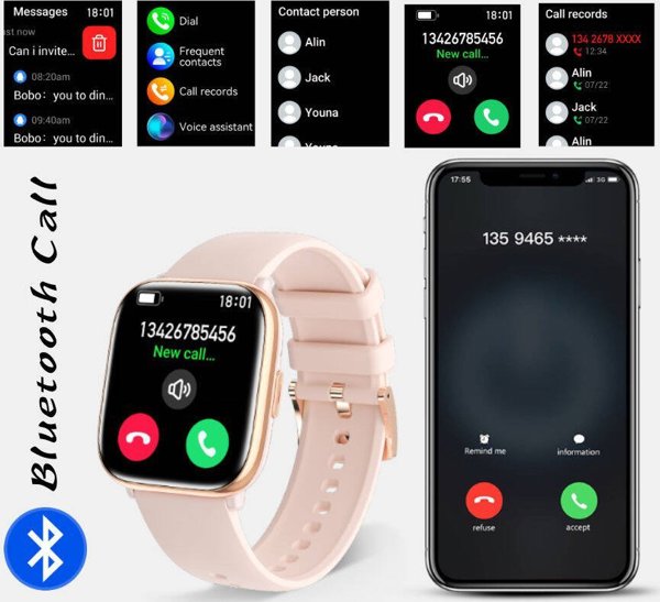 Rubicon Smartwatch RNCF31 Με Bluetooth Κλήσεις Μαύρο