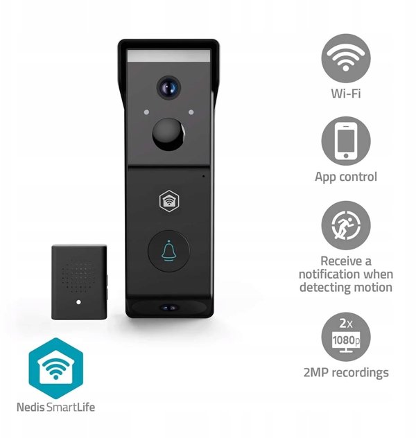 SmartLife Video Dørtelefon | Batteri | 2x Full HD 1080p
