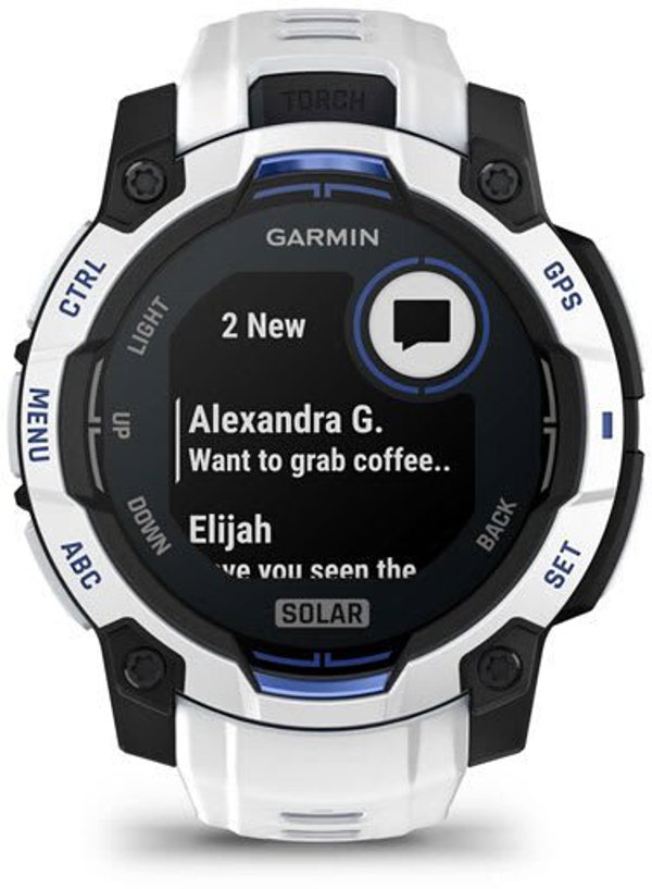 Smartwatch GARMIN Instinct 3 45mm SOLAR Whitestone