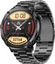 Gravity Smartwatch GT21-1 Ανδρικό Ρολόι με Μεταλλικό Μπρασελέ - Μαύρο