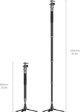 SmallRig Carbon Fiber Photography Monopod, 166.5 cm, 1/4, 3/8", Aluminium, Carbon fibre, Plastic, Black
