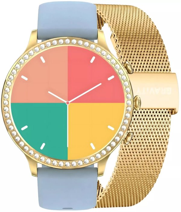 Smartwatch Gravity Zloty Pasek i Bransoleta GT5-4