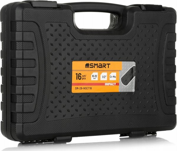 Smart SM-29-NSET16 Σετ Κρουστικά Καρυδάκια 1/2" Μακριά 10-32mm 16τμχ από Χάλυβα Χρωμίου-Μολυβδαινίου σε Θήκη