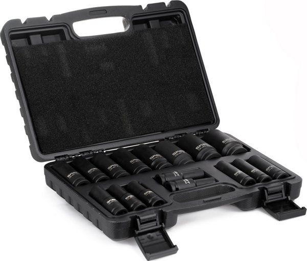 Smart SM-29-NSET16 Σετ Κρουστικά Καρυδάκια 1/2" Μακριά 10-32mm 16τμχ από Χάλυβα Χρωμίου-Μολυβδαινίου σε Θήκη